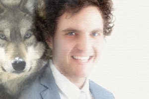 He claims he looks more like the wolf, but I've seen him with those wolf teeth and hair growing out of his arms...it is enough to scare the most hardened Vampire.