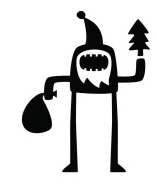 ugly santa with tree