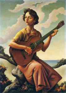 Jessie at the Guitar by Thomas Hart Benton