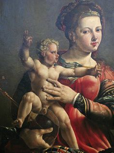 Mary with a mini body builder. I mean, dude, yes, you the artist. What were you thinking?