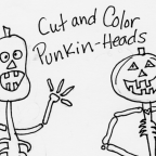 Punkin-Heads: Color and Cut Halloween Fun
